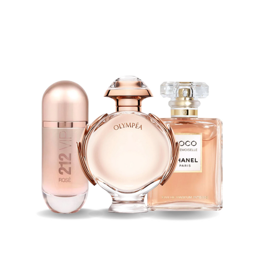 Promoční balíček 3 212 VIP ROSÉ, OLYMPÉA  COCO MADEMOISELLE 100ml