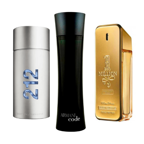 Promoční balíček 3  212 Men NYC, Paco Rabanne One Milion  Armani Code Homme 100ml