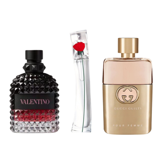 Promoční balíček 3 3 Gucci Guilt, Valentini Intense,  Flower Kenzo 100ml